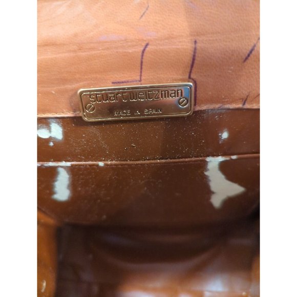 Stuart Weitzman brown Leather Snakeskin Crossbody purse. Vintage. - Picture 6 of 7